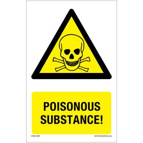 Mérgező anyag Öntapadós matrica 160x100 mm