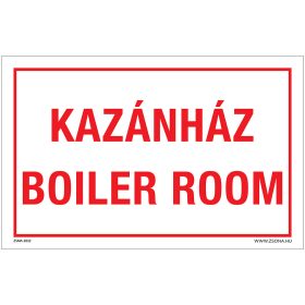 Kazánház Öntapadós matrica 160x100 mm