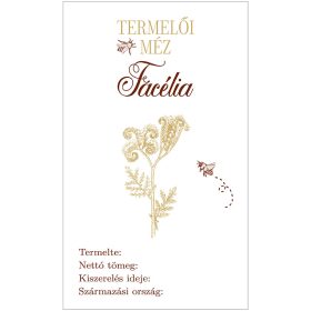   Mézes cimke Facélia öntapadós műanyag alapú 5 db/csomag