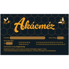 Akácméz öntapadós cimke 5 db/csomag