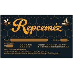 Repceméz öntapadós cimke 5 db/csomag