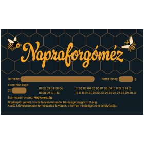 Napraforgóméz öntapadós cimke 5 db/csomag