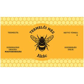 Akácméz öntapadós cimke 5 db/csomag