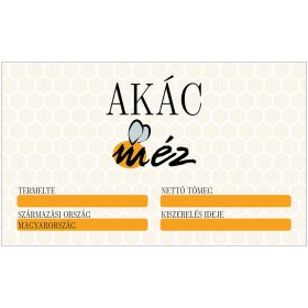 Akácméz öntapadós cimke 5 db/csomag