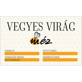 Vegyes virágméz öntapadós cimke 5 db/csomag