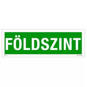 Földszint Öntapadós matrica 300x100 mm