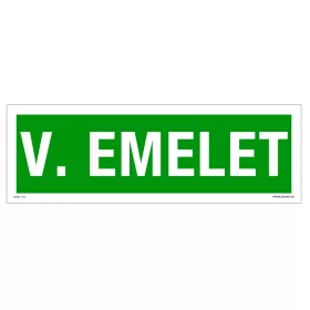 V. Emelet Öntapadós matrica 300x100 mm
