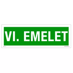 VI. Emelet Öntapadós matrica 300x100 mm