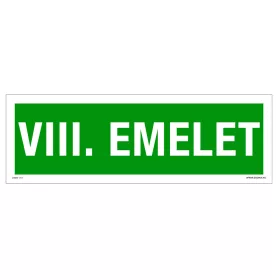 VIII. Emelet Öntapadós matrica 300x100 mm