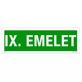 IX. Emelet Öntapadós matrica 300x100 mm