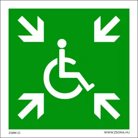 Átmeneti védett tér öntapadós matrica 100x100 mm