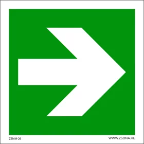 Iránynyíl jobbra öntapadós matrica  100x100 mm