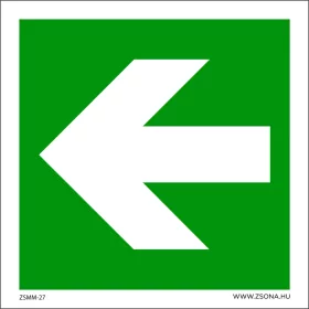 Iránynyíl balra öntapadós matrica  100x100 mm
