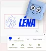 Egyedileg tervezhető Ovis TEXTIL bélyegző kék házzal