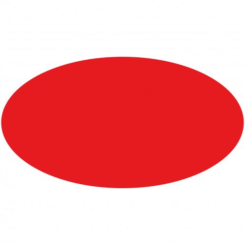 Öntapadós ovális matrica Piros