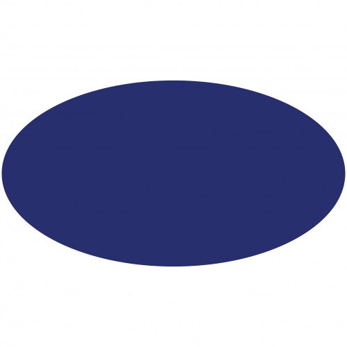 Öntapadós ovális matrica Kék