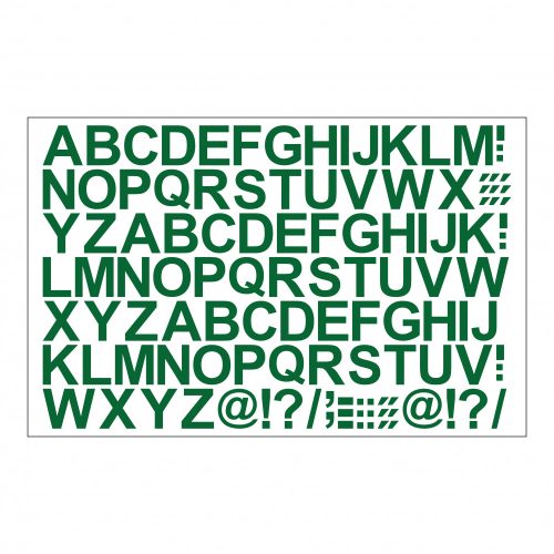 Öntapadós betűk 2 cm-es méretben 100 db/ív Zöld