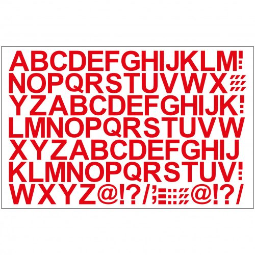 Öntapadós betűk 2 cm-es méretben 100 db/ív Piros