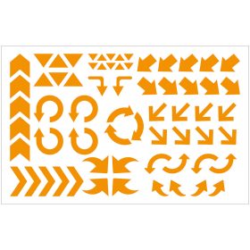 Öntapadós nyilak 65db/ív Narancssárga