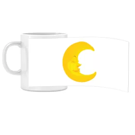 Porcelán bögre Ovis jellel Hold mintával