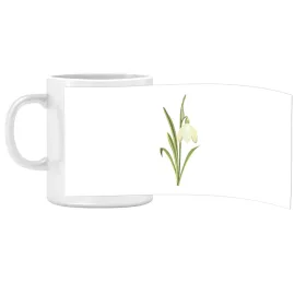 Porcelán bögre Ovis jellel Hóvirág mintával