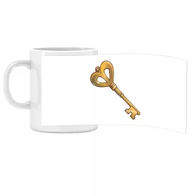 Porcelán bögre Ovis jellel Kulcs mintával