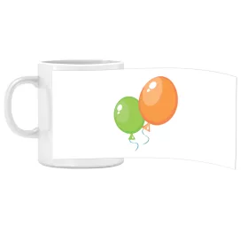 Porcelán bögre Ovis jellel Lufik mintával