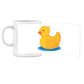   Porcelánový hrnček s nápisom materská škola so vzorom Kačička