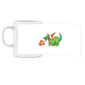 Porcelánový hrnček s nápisom škôlka so vzorom Draka