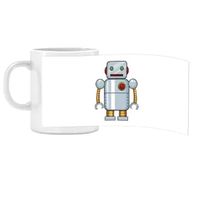   Porcelánový hrnček s nápisom materská škola so vzorom Robot
