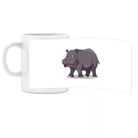 Porcelánový hrnček s nápisom škôlka so vzorom Hrocha