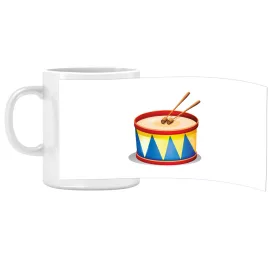 Porcelánový hrnček s nápisom MŠ so vzorom Drum