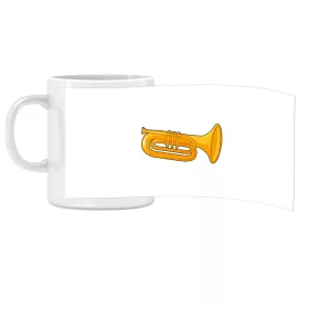 Porcelánový hrnček s nápisom MŠ so vzorom Trumpet