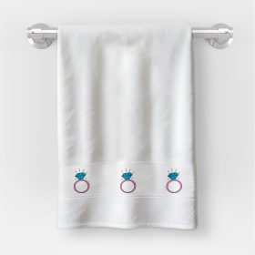   Osuška v rozmere 30x50 cm s nápisom materská škola s krúžkovým vzorom