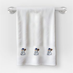   Osuška v rozmere 30x50 cm s nápisom škôlka a vzorom snehuliaka