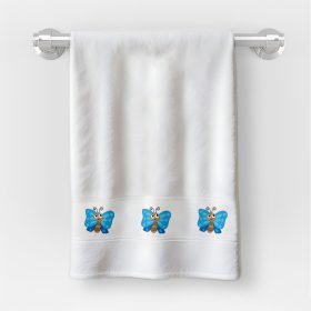   Uterák v rozmere 30x50 cm s nápisom MŠ Modrý vzor motýľa