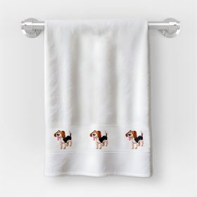   Osuška v rozmere 30x50 cm s nápisom škôlka so vzorom psíka