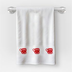   Osuška v rozmere 30x50 cm s nápisom materská škola s bodkovaným vzorom hrnčeka