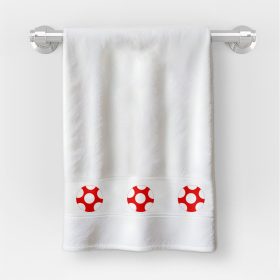   Uterák v rozmere 35x70 cm s nápisom MŠ Červená bodkovaná gulička