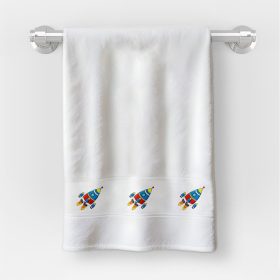 Osuška v rozmere 30x50 cm s nápisom MŠ so vzorom Raketa