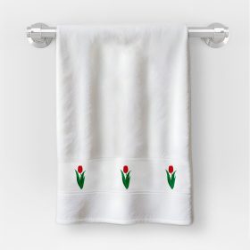   Uterák v rozmere 30x50 cm s nápisom MŠ a vzorom tulipánov