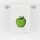 Kéztörlő 35x70 cm méretben Ovis jellel Zöld alma  mintával