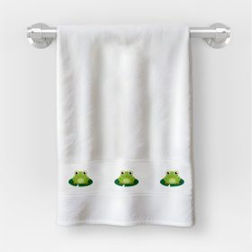   Osuška v rozmere 30x50 cm s nápisom materská škola so vzorom žaby