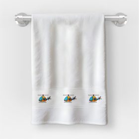   Osuška v rozmere 30x50 cm s nápisom materská škola so vzorom helikoptéry