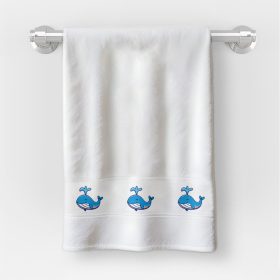   Osuška v rozmere 30x50 cm s nápisom materská škola so vzorom veľryby