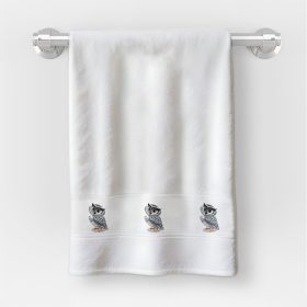   Osuška v rozmere 30x50 cm s nápisom materská škola so vzorom sovy