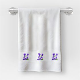   Osuška v rozmere 30x50 cm s nápisom MŠ s Fialkovým vzorom