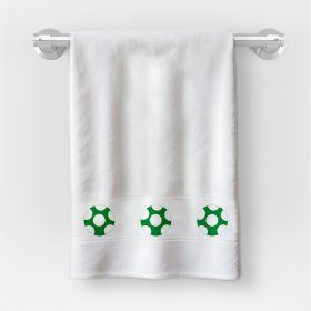   Kéztörlő 30x50 cm méretben Ovis jellel Zöld pöttyös labda mintával