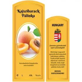 Pálinkás címke Kolor Kajszibarack 5 db/csomag