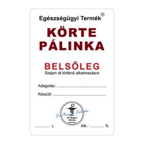 Pálinkás cimke Belsőleg Körte 5 db/csomag